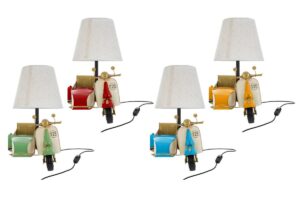 LAMPADA MOTO VINTAGE METALLO 4 COLORI ASS.34x29xh.22 CM