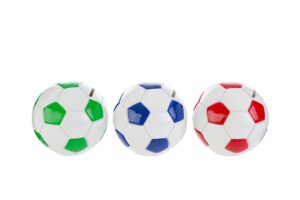 SALVADANAIO PALLONE CALCIO RESINA 3 COL.ASS.11,5x11CM