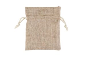 SACCHETTO BEIGE LAMINATO ORO 10x12CM