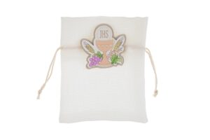 SACCHETTO COTONE CALICE COMUNIONE 10x12CM