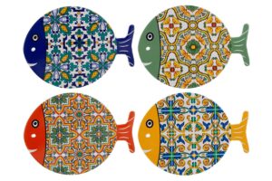 POGGIAPENTOLA PESCIOLINO CERAMICA 4 ASS.21x28CM C/ASTUCCIO