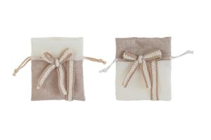 SACCHETTO COTONE C/FIOCCO 2 ASS.10x12CM