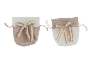 SACCHETTO COTONE C/FIOCCO 2 ASS.11x11CM