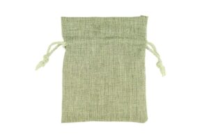 SACCHETTO VERDE LAMINATO ORO 10x12CM