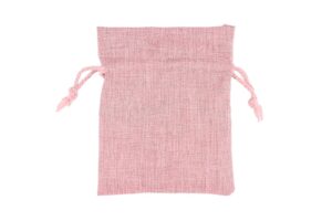 SACCHETTO ROSA LAMINATO ORO 10x12CM