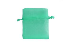 SACCHETTO ORGANZA 8X9 CM VERDE ACQUA
