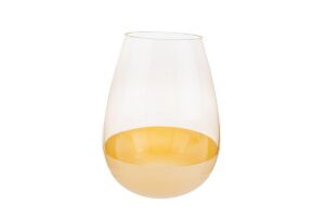 VASO VETRO 18x18xh.23CM COL.GIALLO