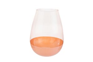 VASO VETRO 18x18xh.23CM COL.ROSA