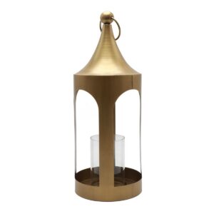 LANTERNA METALLO ORO 19x19xh.52/57CM