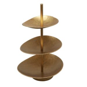 ALZATINA METALLO ORO 32x27,5xh.49CM