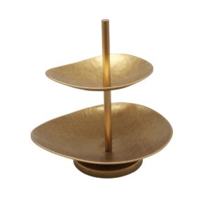 ALZATINA METALLO ORO 32x27,5xh.33CM