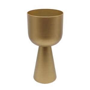 VASO METALLO ORO 26x26xh.56CM