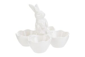 CONIGLIETTO CERAMICA PASQUA BIANCO 12x12xh.11,5CM