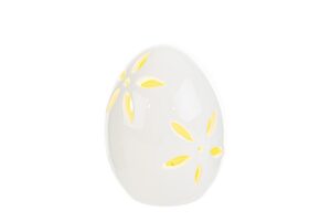 UOVO CERAMICA LED PASQUA BIANCO 8x8xh.10,5CM