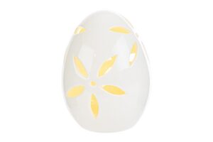 UOVO CERAMICA LED PASQUA BIANCO 11x11xh.14CM