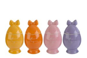 SCATOLA CERAMICA PASQUA 4COL.ASS. 12x12xh.21CM
