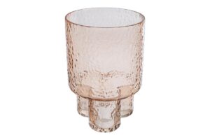 VASO VETRO COL.AMBRA 18x18xh.25,5CM