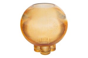 VASO VETRO COL.AMBRA 23x23xh.24CM