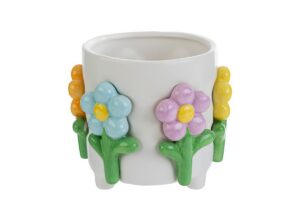 VASO CERAMICA DEC.FIORI diam.16,5xh.14CM