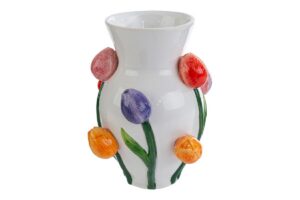VASO CERAMICA DEC.FIORI 17,5x17xh.22CM