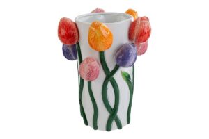 VASO CERAMICA DEC.FIORI 17,5x17xh.22CM