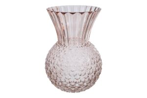 VASO VETRO COL.ROSA CIPRIA 20x20xh.27,5CM