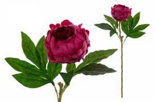 FIORE ARTIFICIALE REAL TOUCH PEONIA COL.FUCSIA 58CM