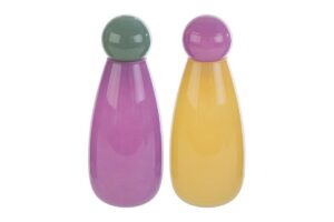 VASO VETRO BICOLOR 2ASS.d.12xh.32CM