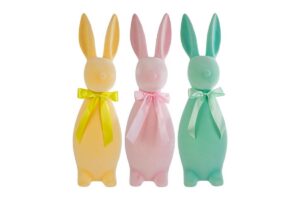 CONIGLIO PLASTICA FLOCCATO 3COL.ASS.21x23xh.69CM