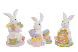 CONIGLIO RESINA LED 3ASS.8,5x9xh.15CM