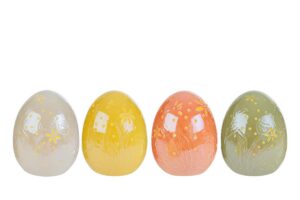 UOVO PORCELLANA LED 4COL.ASS.14,5xh.17,5CM