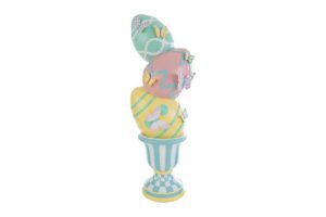 DECORAZIONE UOVA PASQUA RESINA 20x17,5xh.56CM