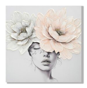 TELA DECORATA RITRATTO 80x80CM