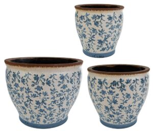 SET 3 PZ VASO CERAMICA 38,5xh.31,5 CM M.30x28 P.22,5x22,5