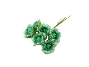 FIORE ROSA COL. VERDE ACQUA DIAM.3,5 CM (CF 72)