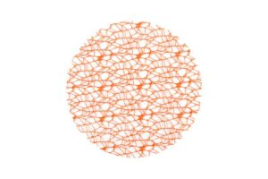 TULLE RETE DIAM.23 CM ARANCIONE *OUTLET*