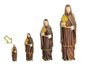 SANTA CHIARA IN RESINA H.12 CM *OUTLET*