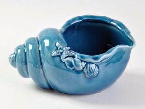 CORNUCOPIA CERAMICA BLU 24x16xh.11 CM