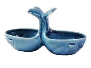 SVUOTATASCHE IN CERAMICA BLU 22,5x10,5xh.12 CM