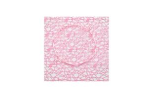 SACCHETTO RETE/ORGANZA ROSA diam. 23 CM