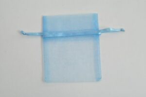 SACCHETTO ORGANZA CELESTE 8x9 CM