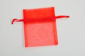 SACCHETTO ORGANZA ROSSO 8x9 CM