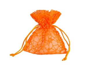SACCHETTO RETE/ORGANZA ARANCIO 10X12