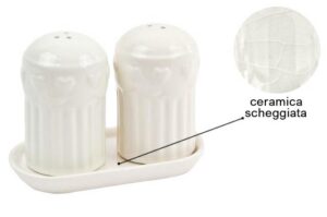 *DIFETTATO SALE/PEPE BIANCO C/ASTUCCIO h.9 CM *OUTLET*