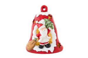 BABBO NATALE CAMPANA CERAMICA LED+MUSICHE 34x20xh.39 CM