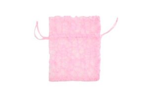 SACCHETTO RETE/ORGANZA ROSA 10X12 CM