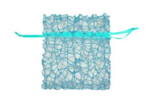 SACCHETTO RETE/ORGANZA VERDE SMERALDO 10X12 CM