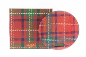 BILANCIA NATALIZIA DEC.TARTAN MAX 5 KG diam.19 CM C/ASTUCCIO *OUTLET*