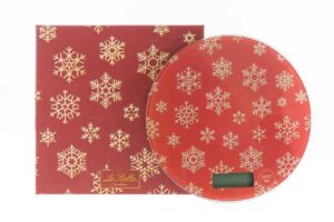 BILANCIA NATALIZIA ROSSA MAX 5 KG diam.19 CM C/ASTUCCIO *OUTLET*