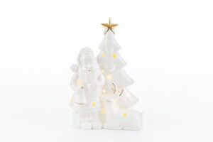 BABBO NATALE PORCELLANA LED 13x6xh.18CM